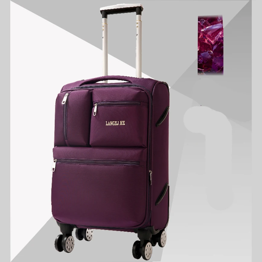 Чемодан на колесиках из ткани Оксфорд 20 дюймов 24 дюйма|suitcase trolley|luggage spinnerrolling luggage |