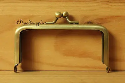 Металлическая оправа для кошелька приклеиваемая застежка антибронзовая 4 х2