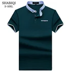 Мужская хлопковая рубашка-поло SHABIQI, Летняя Повседневная рубашка с короткими рукавами, 6XL 7XL 8XL 9XL 10XL