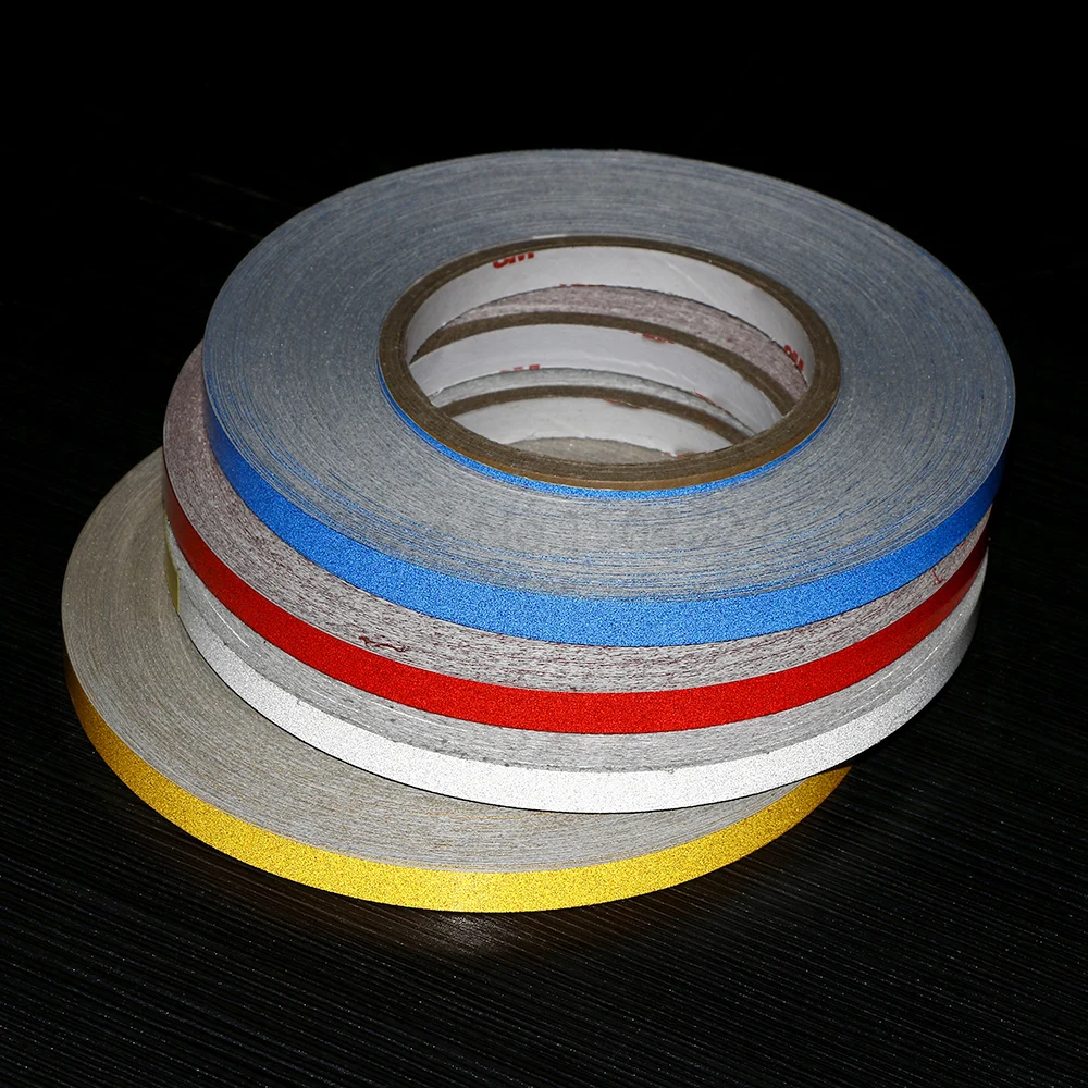 1 см * 42 м для автомобильного стайлинга светоотражающий скотч предупреждающие