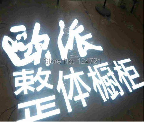 Яркая светодиодная вывеска из смолы внутри нержавеющей стали Светящаяся с