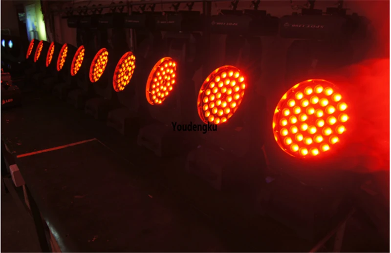 Оптовая продажа 6 шт. клубный светильник вращающаяся головка rgbw led zoom 36x10 Вт 4в1