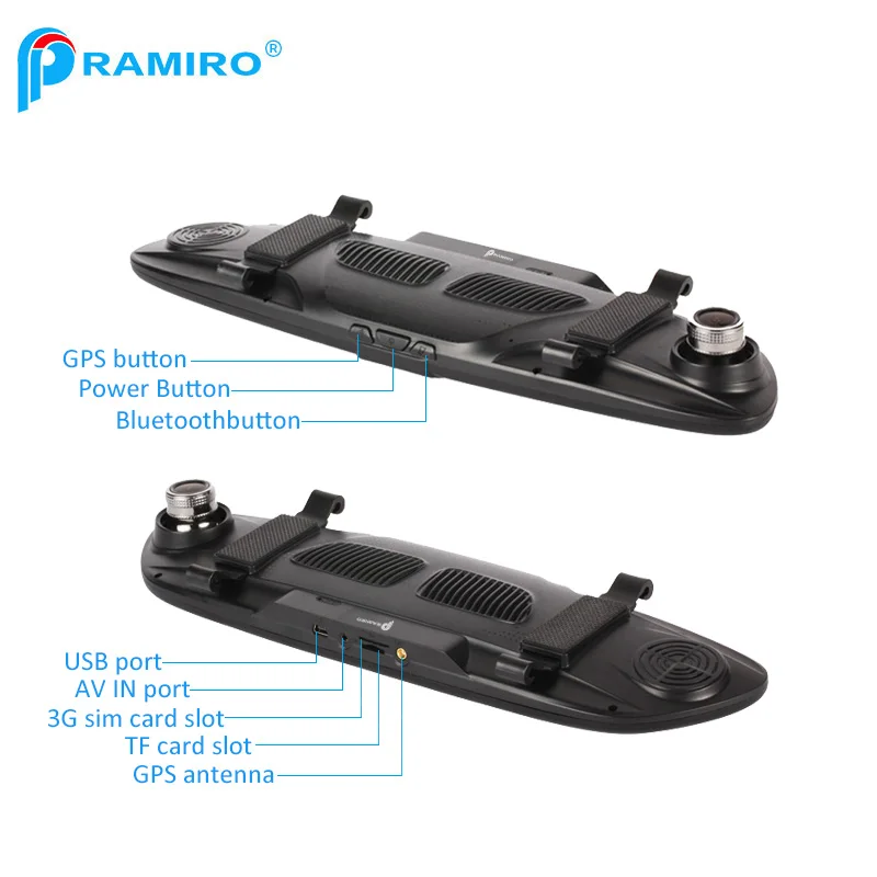Pramiro 3G 7 &quotВидеорегистраторы для автомобилей зеркало заднего вида регистратор