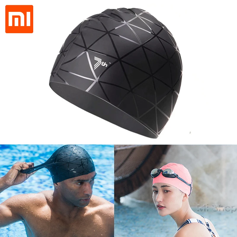 Оригинал Xiaomi Mijia 7th Мягкая силиконовая шапочка для плавания Водонепроницаемая