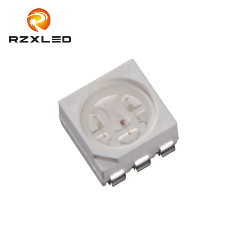8000 шт./рулон 0 2 Вт 20 мА plcc6 высокая яркость 5050RGB Полноцветный smd чип для