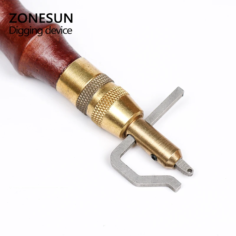 ZONESUN 5 в 1 кожаный инструмент для прошивки краев кожевенное ремесло|Наборы