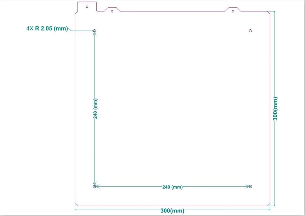 3D Printer Magnetic Heated Bed 24V Wiring Thermistor Kit With Steel Sheet 300*300mm For Creality CR-10 CR10 BLV MGN CUBE