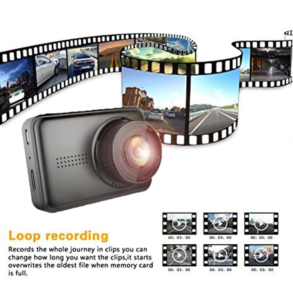 Podofo Автомобильная камера novatek 96658 2 45 &quotFull HD 1080 P 170 градусов широкоугольный