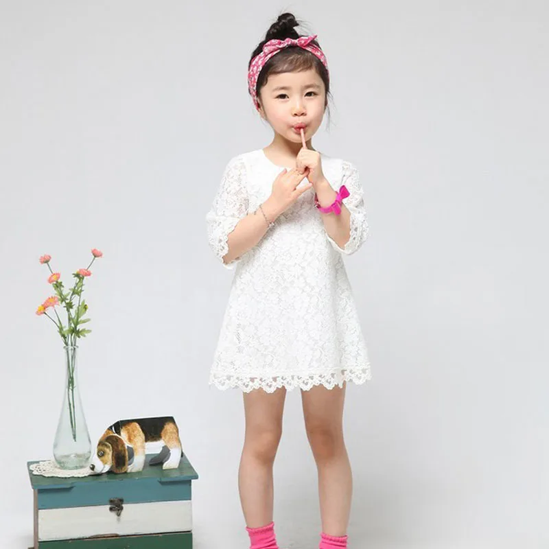2018 Teenage Girls Dresses Baby Girl Evening Party Dress Children Summer Full Lace Princess Mother Daughter Kid Clothes | Детская одежда