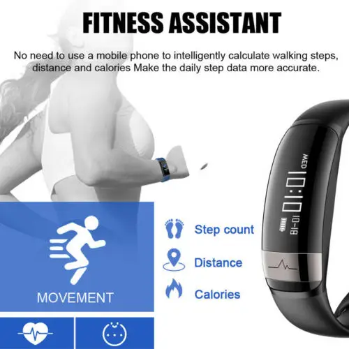 Bluetooth Smart Watch Fitness Sleep Activity Tracker Women Men Heart Rate Monitor For Android iOS Waterproof Bracelet | Электроника