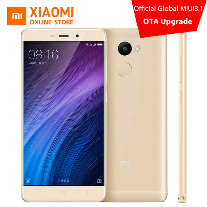 Оригинальный Xiaomi Redmi 4 мобильный телефон 2 ГБ Оперативная память 16 Встроенная