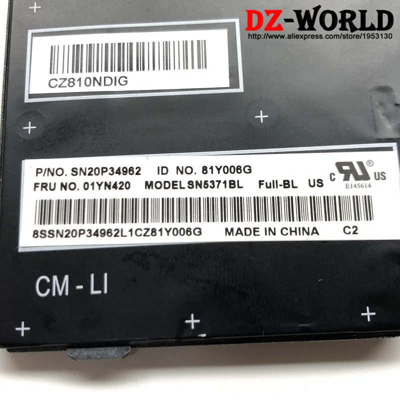 Новая серебряная клавиатура с английской подсветкой для ноутбука Lenovo Thinkpad E480 E490