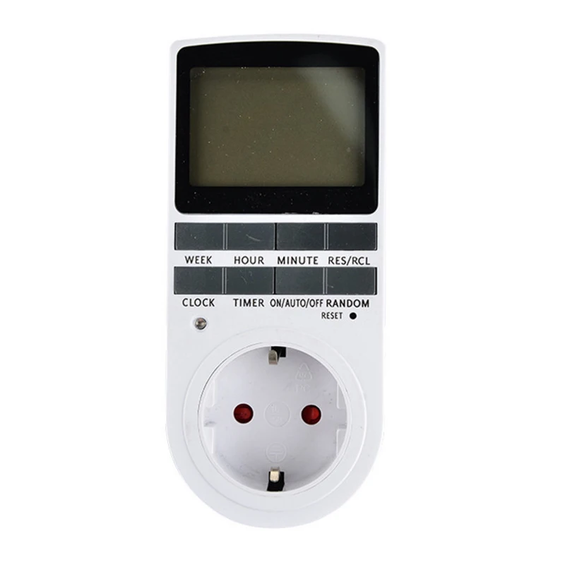 

EU Plug Electronic Digital Timer Switch Socket -in Programmable 7 Day 12/24 Hour Timer Switch Socket for Kitchen Timer Switch