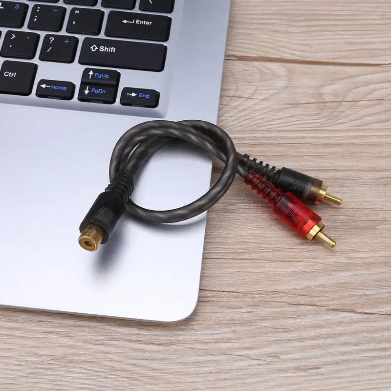 Разветвитель для автомобильной аудиосистемы 27 см 1 RCA мама в 2 RCA|2 rca male|2 rca1 |