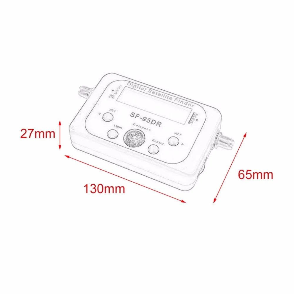 2018 Digital Displaying Satellite Finder Meter Satfinder TV Signal Receiver Decoder Satlink Receptor Buzzer Compass LCD FTA Dish |