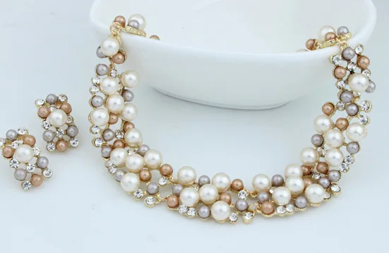 Массивное ожерелье 2018 Модные женские ювелирные изделия из жемчуга винтажная