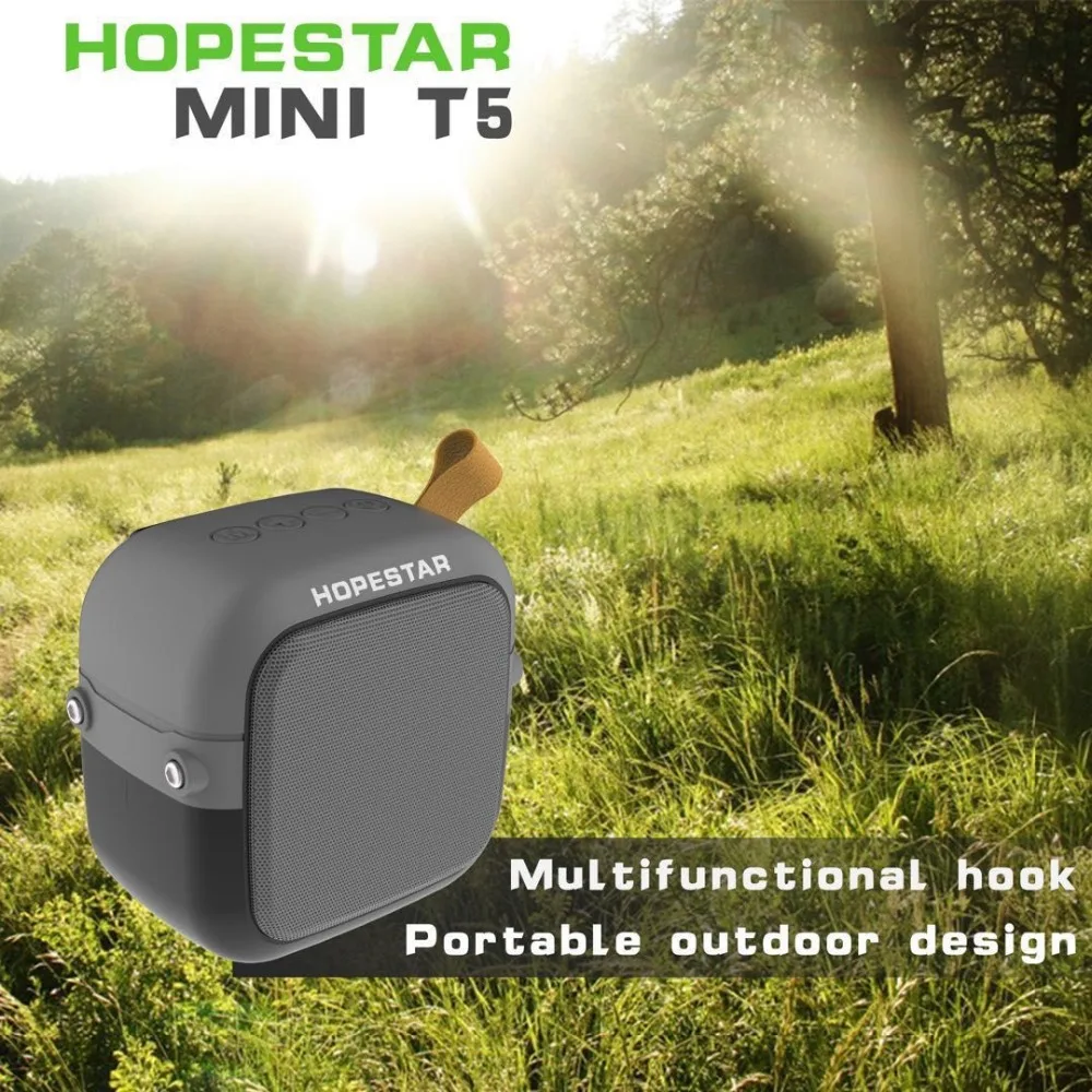 HOPESTAR T5 Mini Wireless Bluetooth Speaker Portable waterproof Stereo music Subwoofer Bass Column SoundBox Outdoor caixa de som |
