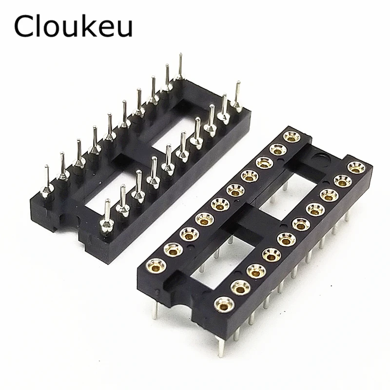 

10PCS Round hole IC Sockets 20 Pin DIP IC Sockets Adaptor needle