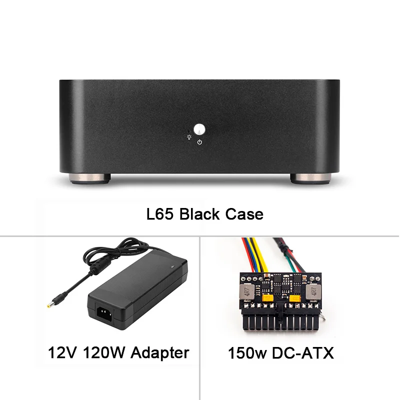 [Версия USB 3,0] RGeek Mini ITX компьютерный чехол ПК с алюминиевым корпусом шасси HTPC с блоком питания - Цвет: Black 120W Power