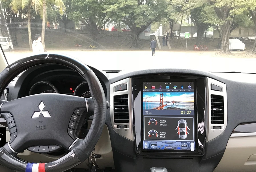 Tesla стиль вертикальный экран Android7.1 Автомобильный gps навигатор для MITSUBISHI PAJERO V97 V93 Shogun Montero 2006+ головное устройство стерео rad