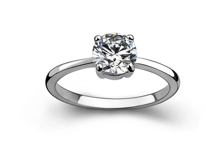 Дизайнерское кольцо 1CT с бриллиантами в форме сердца для помолвки оптовая