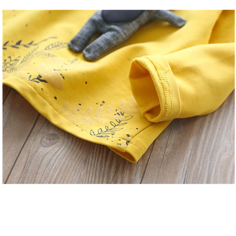 Весенне весенние топы для маленьких девочек футболка детская модная с длинными