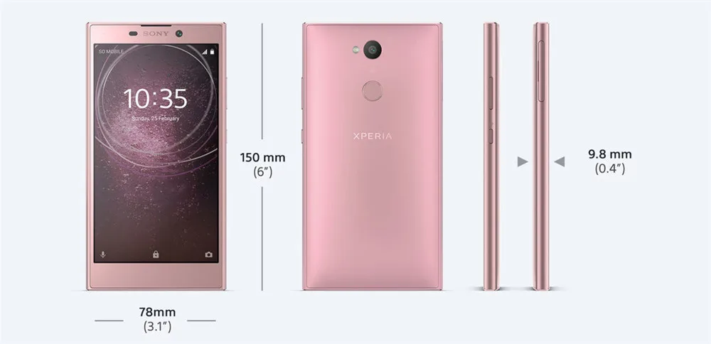 Смартфон Sony Xperia L2, 4G, 3 ГБ, 32 ГБ, 5,5 дюймов, IPS, MTK6737T, четыре ядра, android 7,1, 3300 мА/ч, 13 м, отпечаток пальца, NFC, мобильный телефон