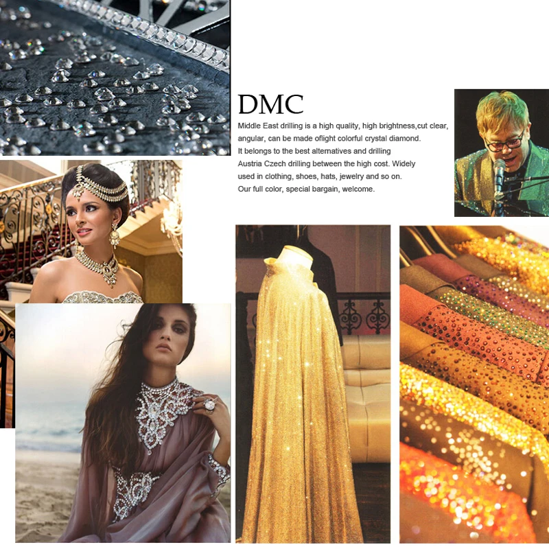 Оптовая продажа DMC Erinite Strass зеленые стразы горячей фиксации для одежды SS6 SS30