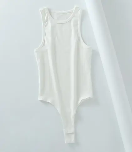 white bodysuit SheMujerSky сексуальный тонкий боди для женщин сплошной цвет без рукавов боди летние короткие комбинезоны костюмы - Цвет: white bodysuit