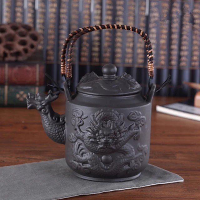 780 мл Дракон Чай pots фиолетовый глины Чай горшок Zisha Чайник Китайский кунг-фу Drinkware большой Ёмкость Чай чайник Керамика чай комплект