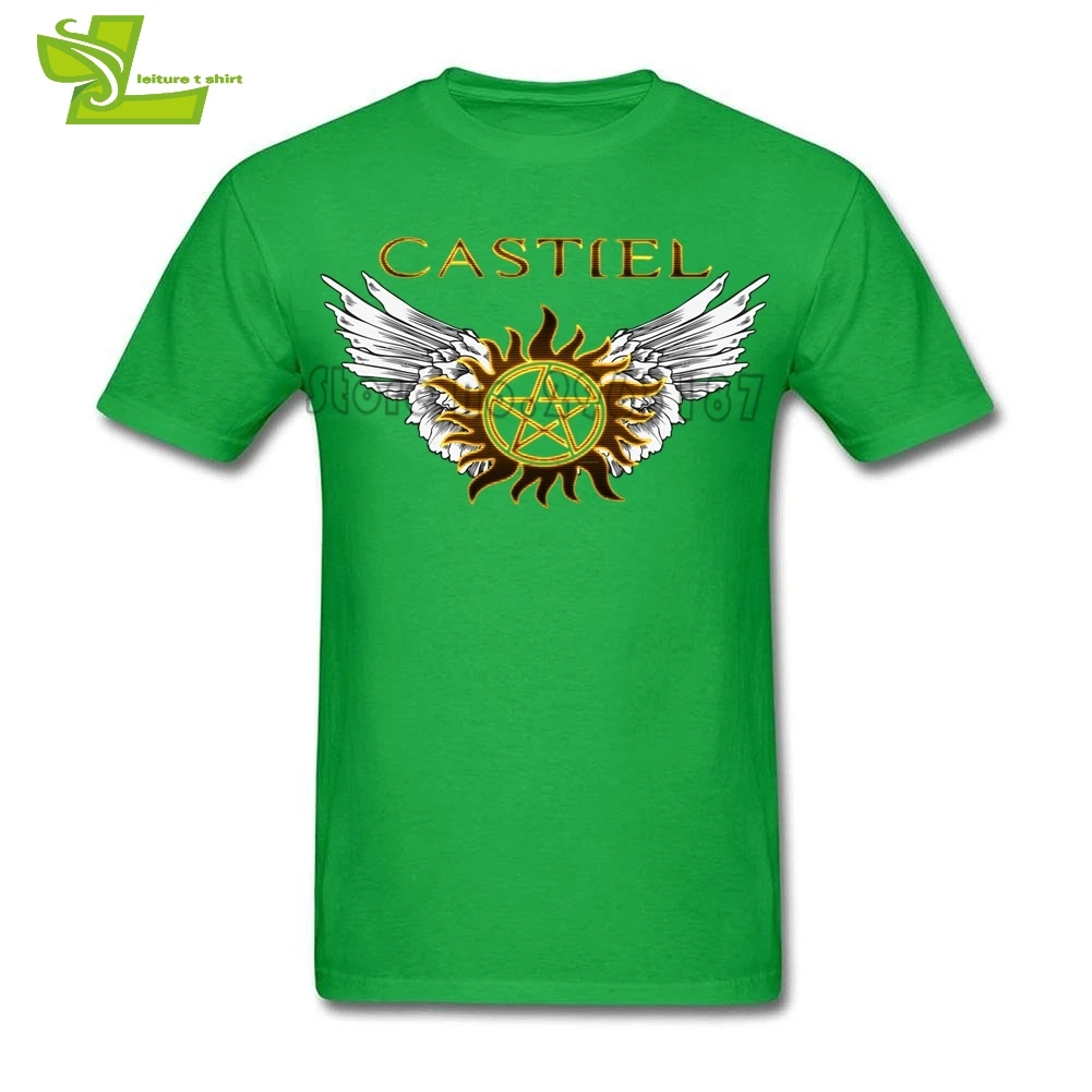 Мужская футболка с надписью Supernatural Castiel Free Will крутая свободная по