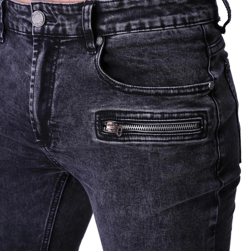 Джинсы мужские байкерские облегающие на молнии модель Y2033 2017|jean fashion|jeans americanjean