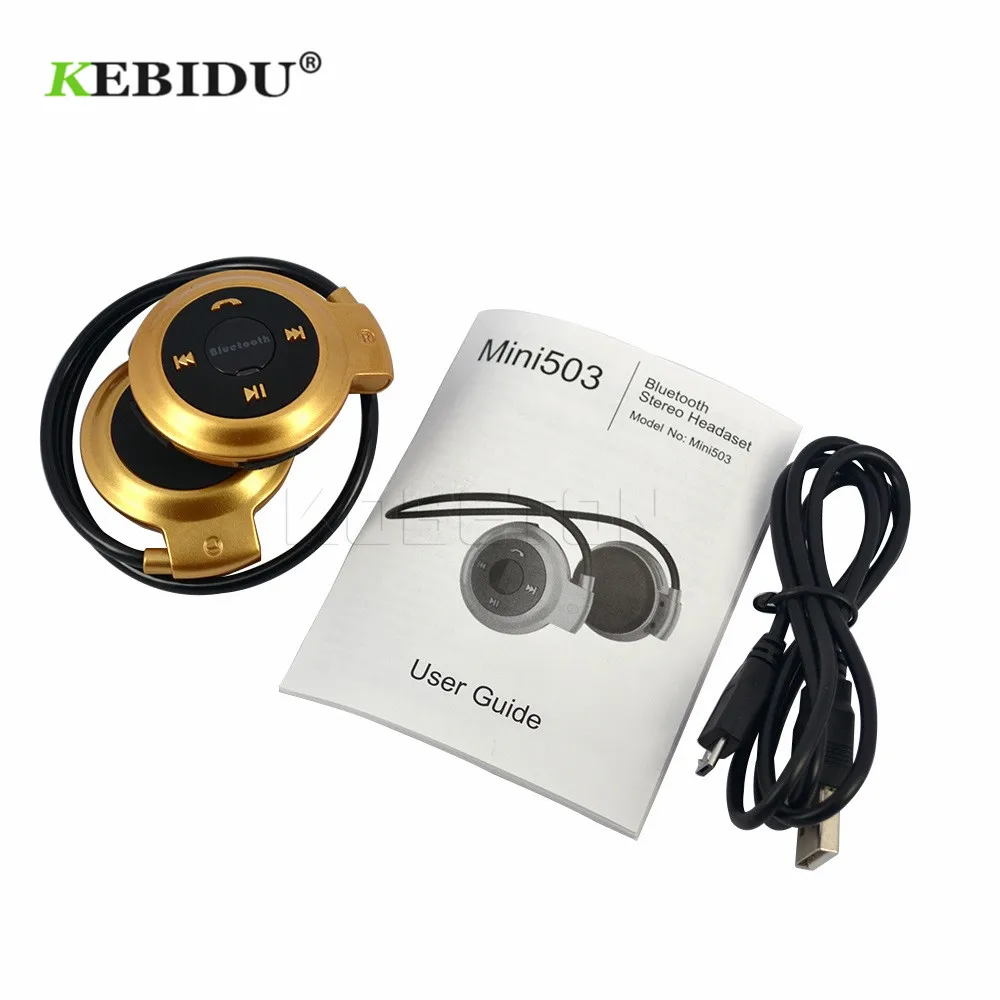 Эластичные складные наушники Kebidu TF FM MP3 беспроводная гарнитура Спортивная мини