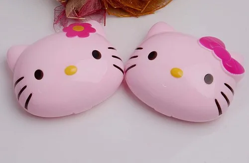 1 шт hello kitty контактные линзы коробка кошачья голова футляр для очков из пластика