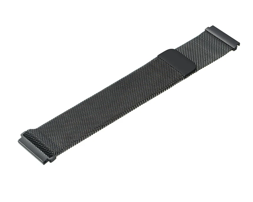 Черный TAMISTER для Xiaomi Huami Amazfit Bip BIT PACE Lite ремешок Миланский магнитный металлический ремешок сменный ремешок из нержавеющей стали - Цвет: Черный