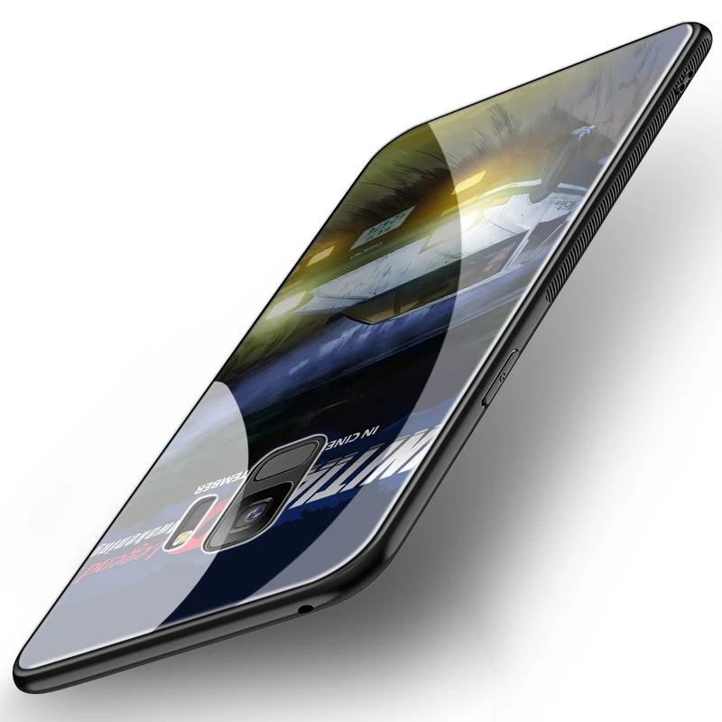 Стеклянный ТПУ чехол Lavaza initial d AE86 для Samsung Note 8 9 S7 S8 S9 S10 A10 A20 A30 A40 A50 A60 A70 Edge Plus |