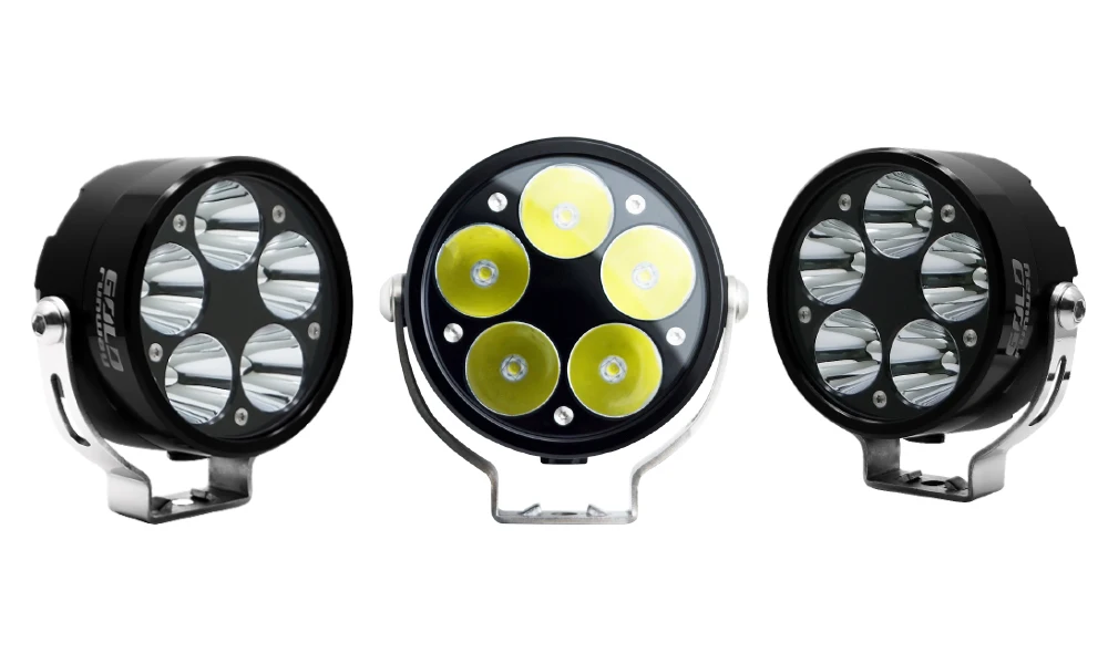 GOLDRUNWAY 50Вт 12В 6000LM ADV1200 мотоциклетные светодиодные фары дальнего света, комплект