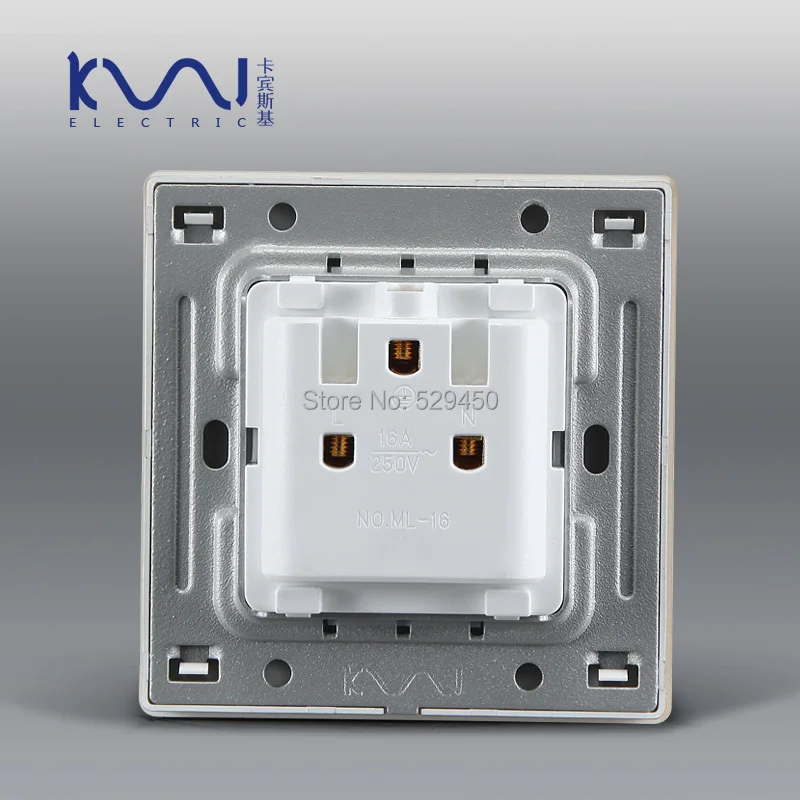 Бесплатная доставка электрическая розетка переменного тока 110 ~ 250В 16А 3 контакта.