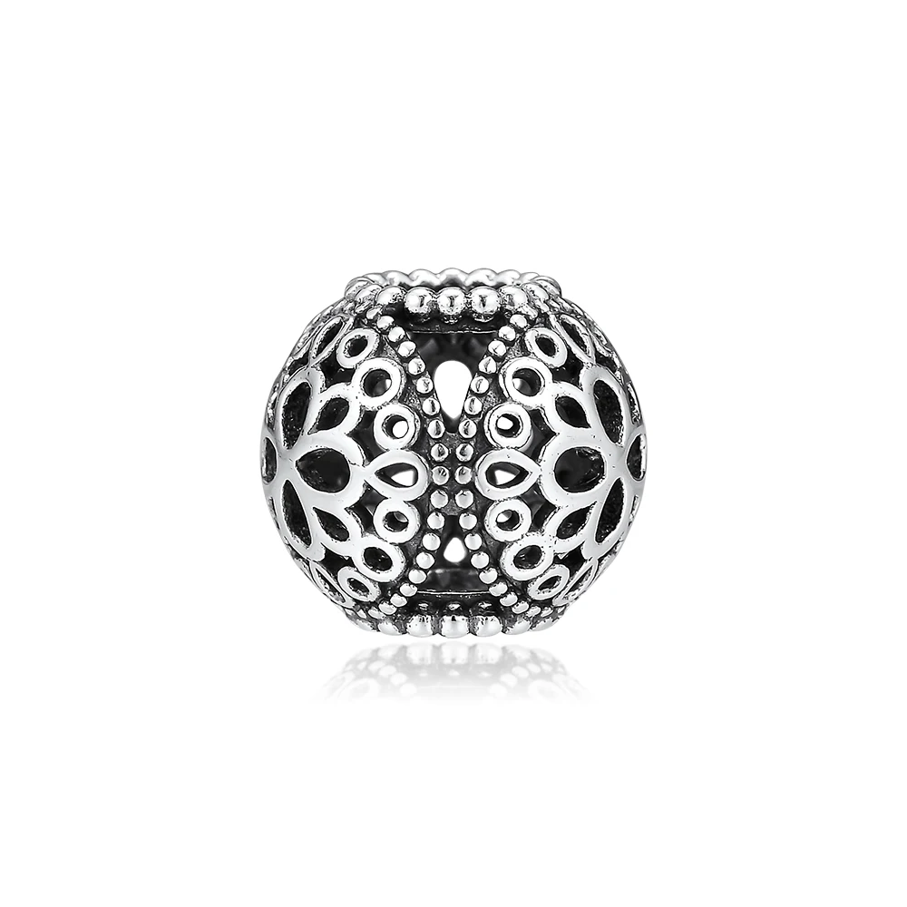 CKK подходят для браслетов Pandora браслет ажурный цветок бусины Подвески