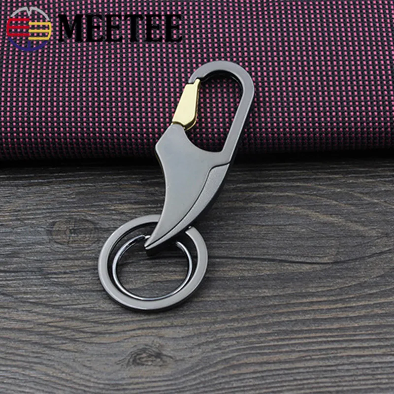 Meetee 1 шт. хорошее качество Металлические Два кольца пряжки для ключей DIY мужские