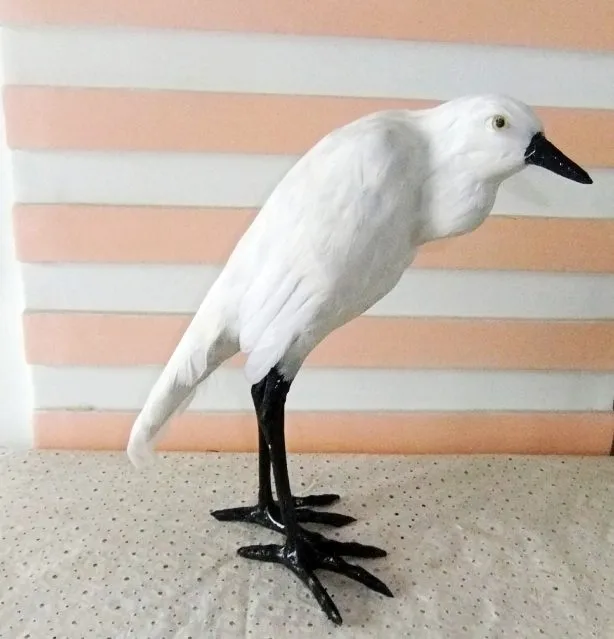 

new Simulation Egrets toy polyethylene&furs Egrets model gift about 25X11X30CM y0079