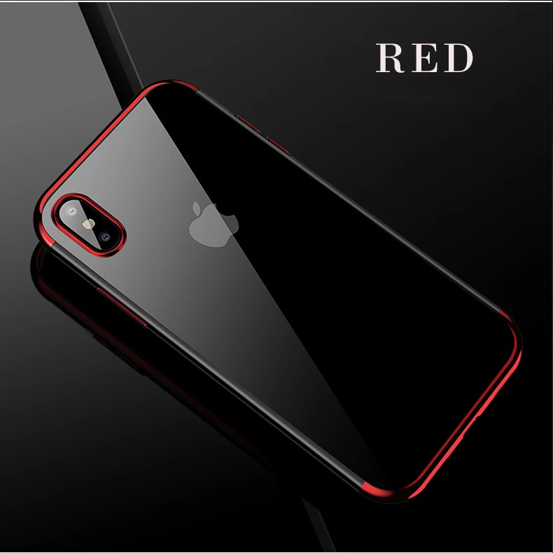Роскошный покрытый ТПУ чехол для iPhone 7 11 pro max Прозрачный Ультра Тонкий силиконовый чехол для iPhone 8 7 6 6S Plus чехол для X XS XR XS Max аксессуары для телефонов