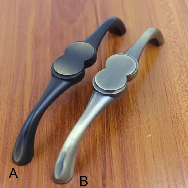 128 мм черная антикварная латунная тумба кухонного шкафа дверные ручки 5
