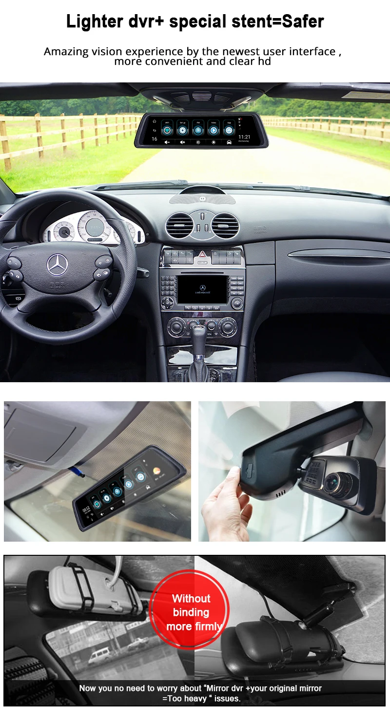 Android 5,1 FHD 4CH камеры Dash Cam 1" четырехъядерный умный мультимедийный зеркало gps Navi ночного видения ADAS 4G wifi удаленный монитор