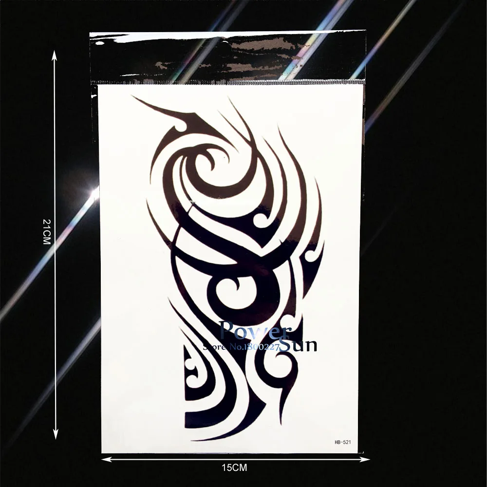 Фальшивая вспышка Черный боди арт рисунок на руку рукава для татуировок Дуэйн