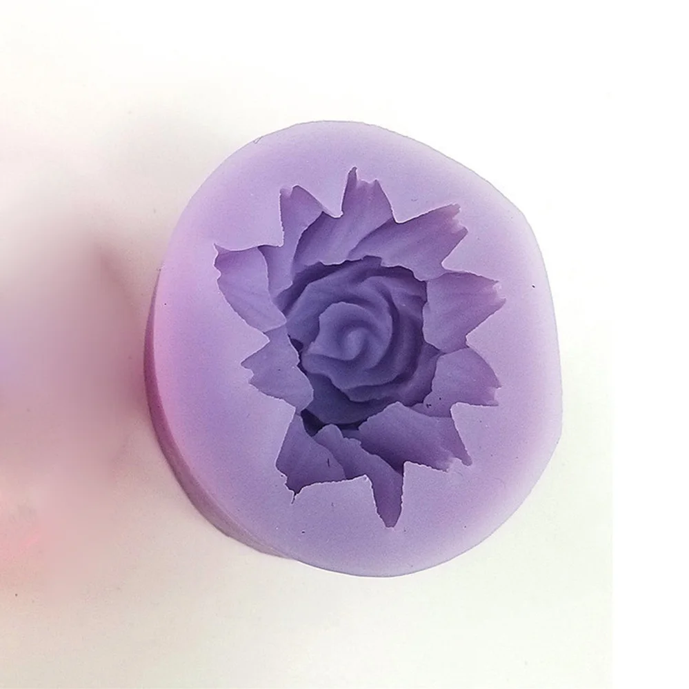 3D Роза Цветы Форма Fondant (сахарная) торт форма для шоколадного мыла формы - Фото №1