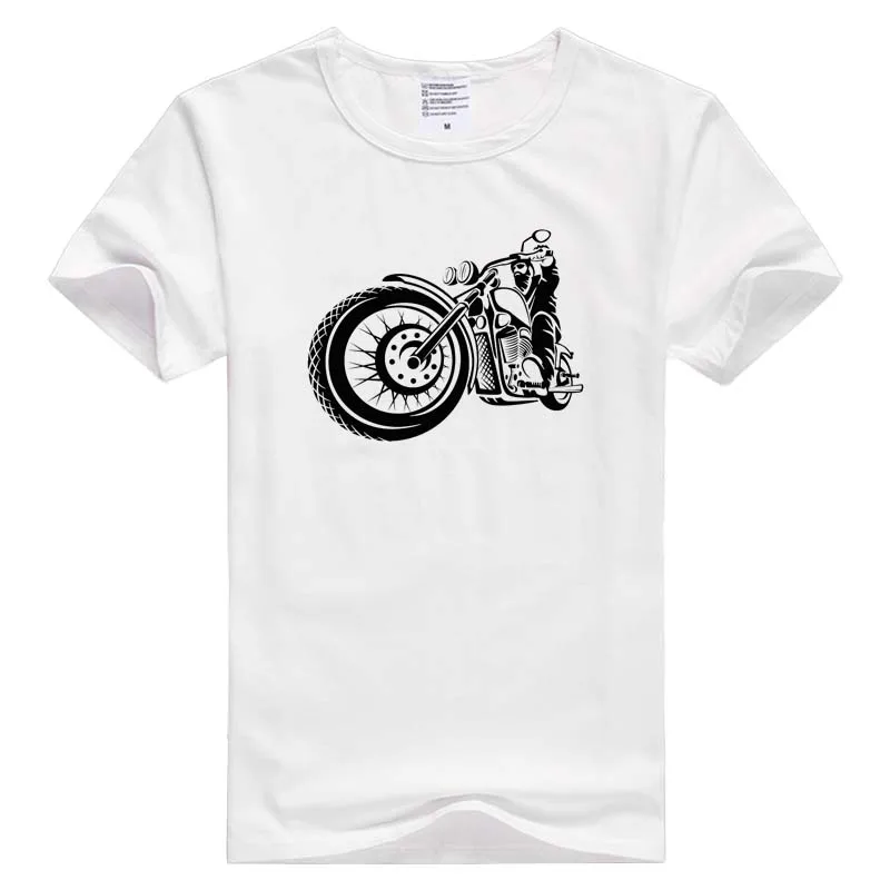 Для Chopper классический мотоцикл Outlaw Biker картина с коротким рукавом мужская