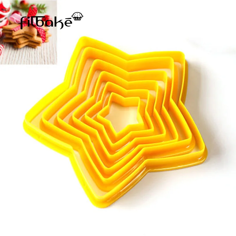 Filbake DIY пентаграмма печенье нож для разрезания торта набор формочек выпечки
