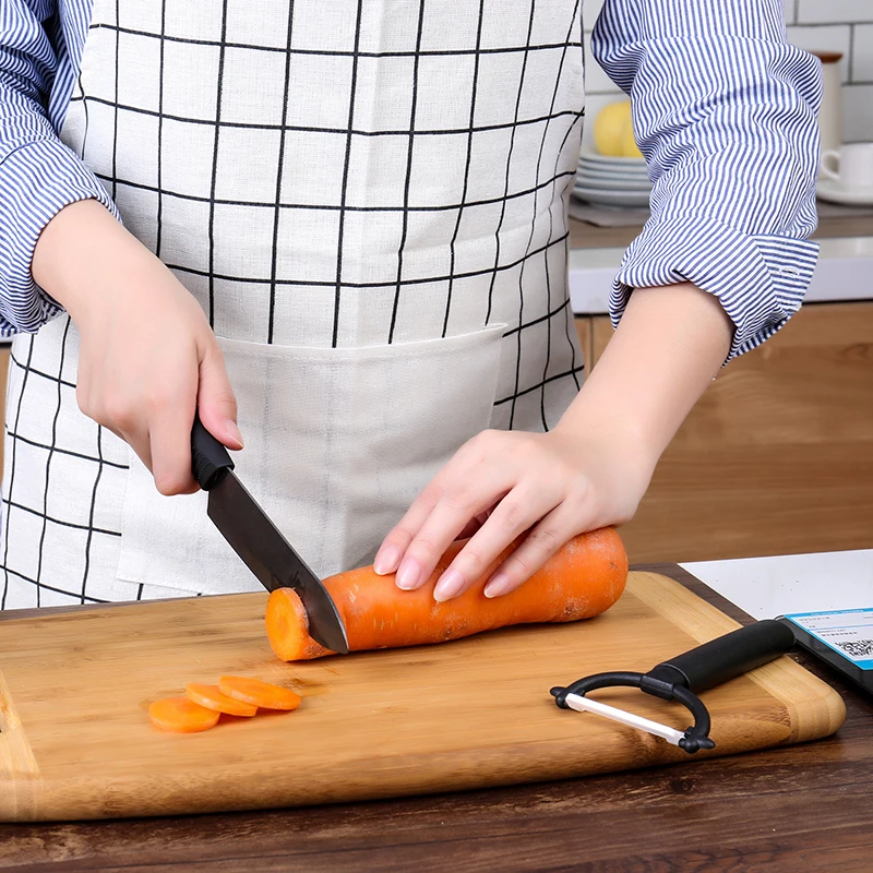 ANHO Керамические ножи черные/зеленые ручки кухонный нож " 4" " 6" K кухонные ножи набор для приготовления пищи+ Овощечистка с оболочкой