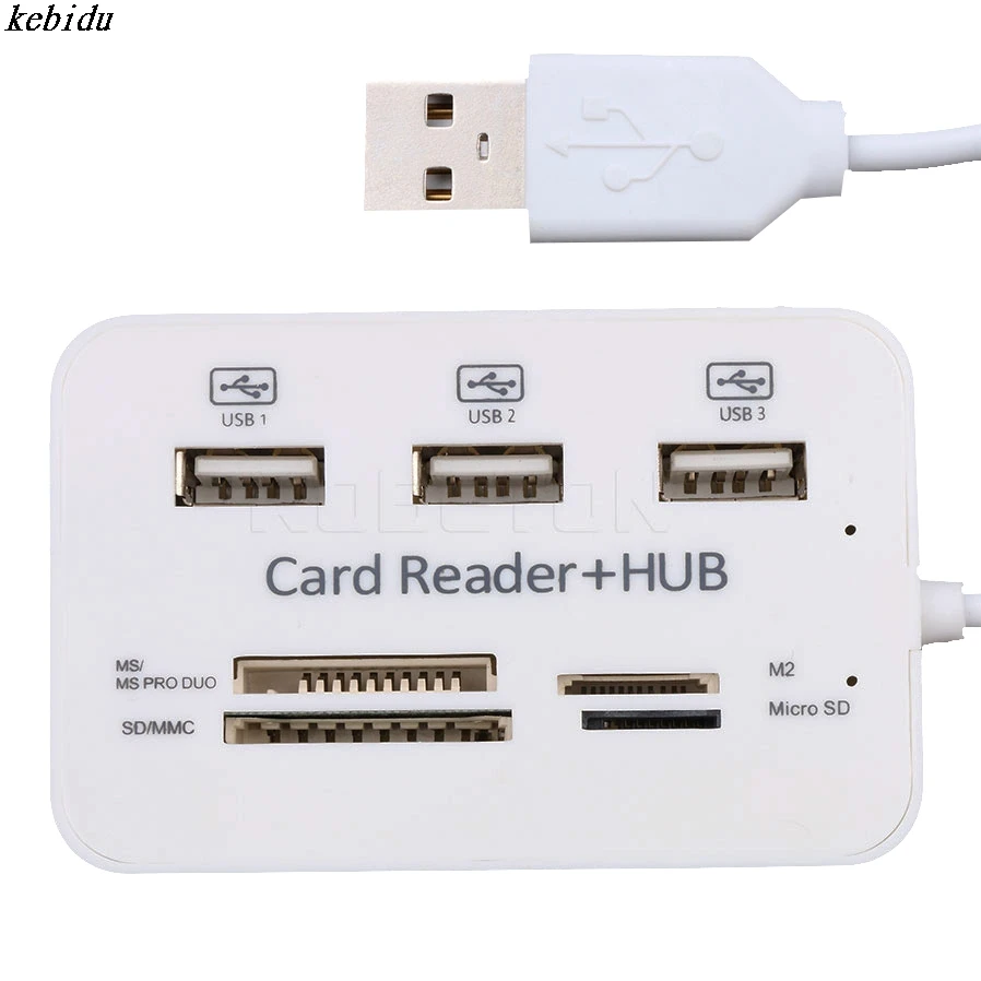 Usb концентратор с 3 портами комбо 2 0 устройство для считывания Micro карт